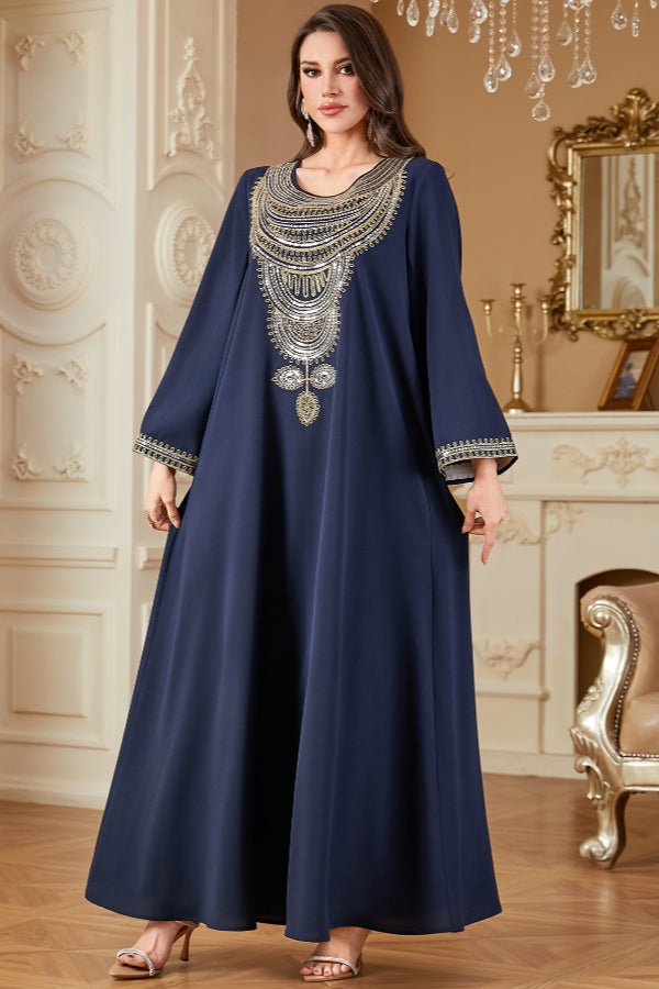 Plus Size Embroidered Abaya