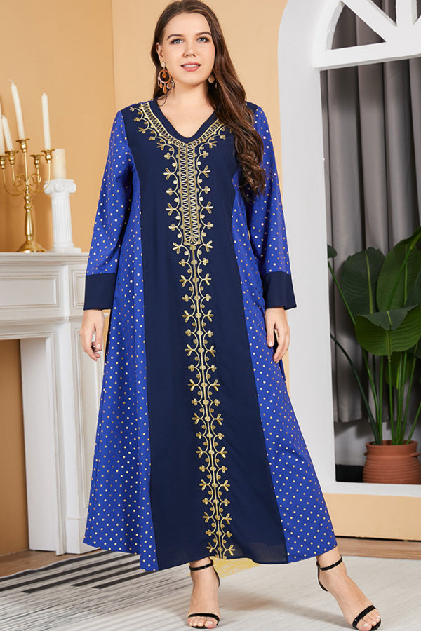 Loose Foil Patchwork Abaya