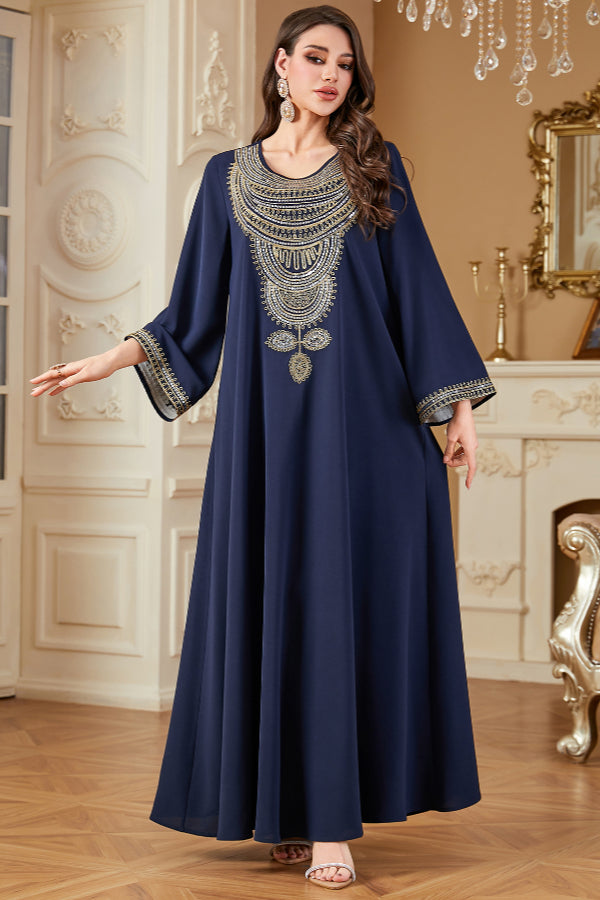 Plus Size Embroidered Abaya