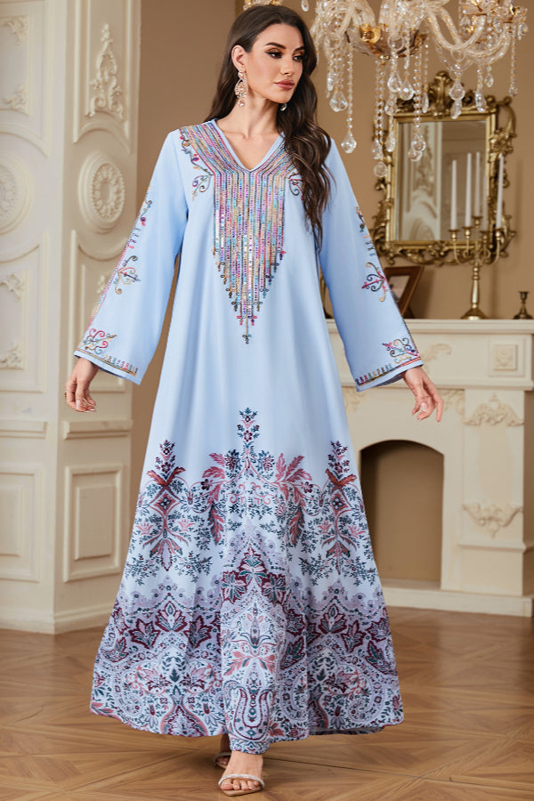 Rope Embroidered Elegant Abaya