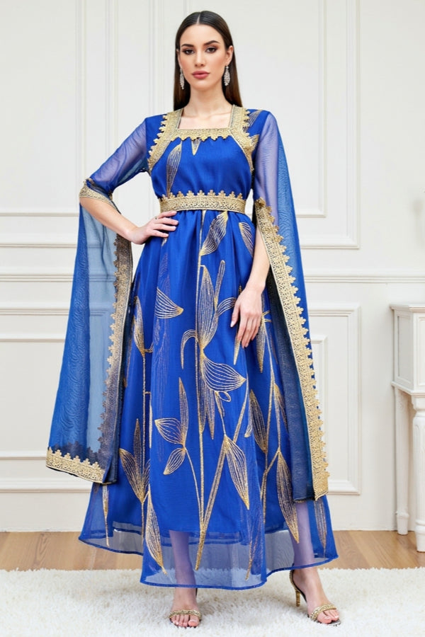 Casual Embroidered Abaya Dress