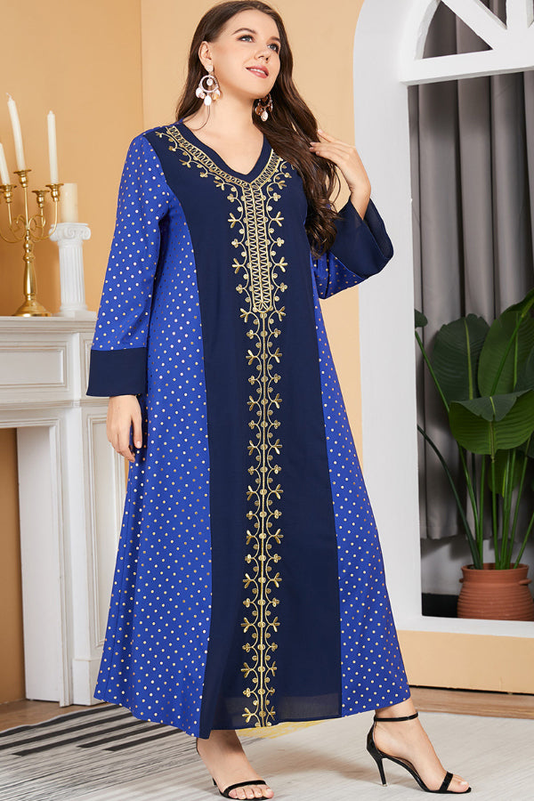 Loose Foil Patchwork Abaya