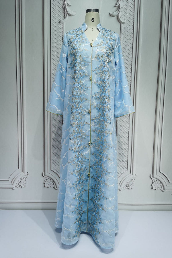 Long Sleeve Embroidered Abaya