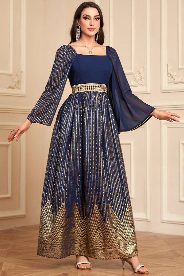 Foil Print Floral Abaya