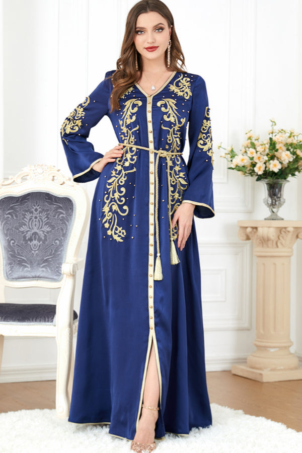 Embroidered Long Sleeve Abaya
