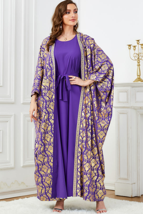 Foil Two-Piece Maxi Dress