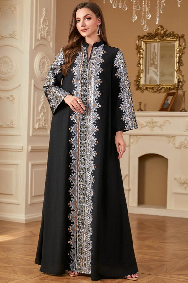 Luxury Embroidered Abaya Dress