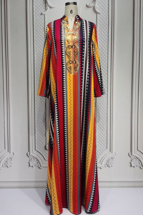 Fashion Printed Abaya Dress