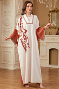 Colorblock Batwing Abaya Dress
