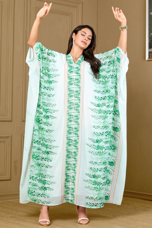 Floral Batwing Loose Abaya
