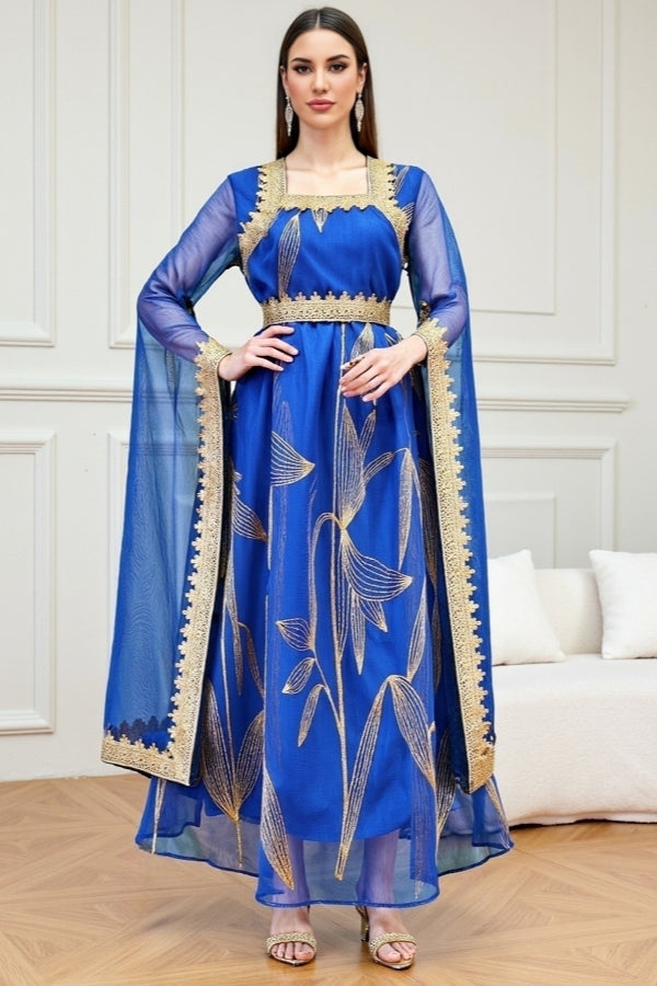 Casual Embroidered Abaya Dress