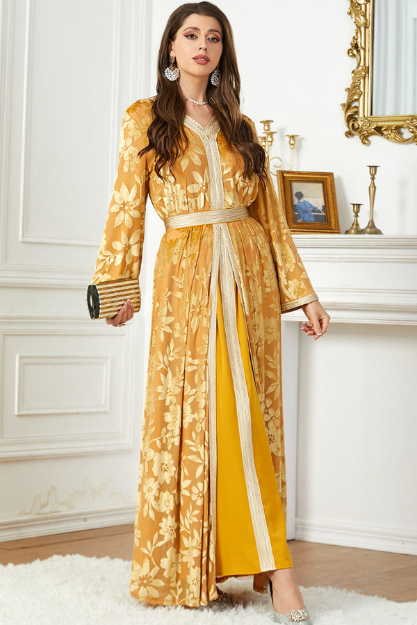 Velvet Printed Two-Piece Dress