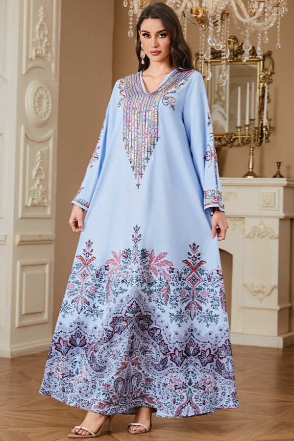 Rope Embroidered Elegant Abaya