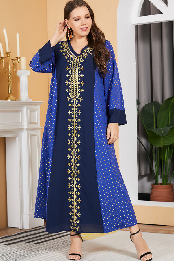 Loose Foil Patchwork Abaya