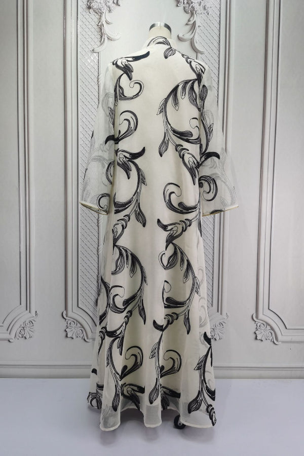 Elegant Long Sleeve Embroidered Abaya