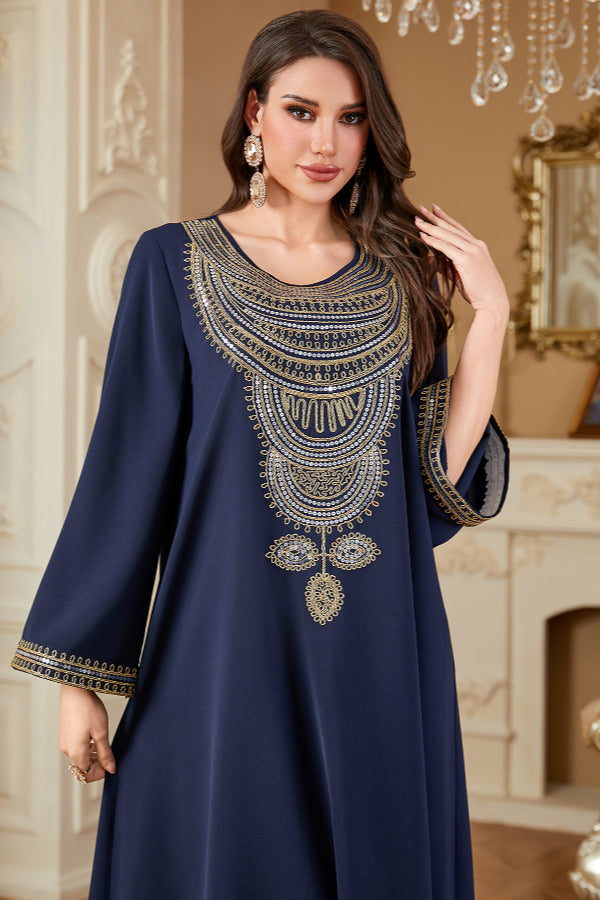 Plus Size Embroidered Abaya