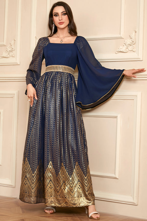 Foil Print Floral Abaya