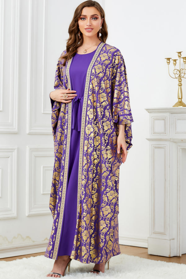 Foil Two-Piece Maxi Dress