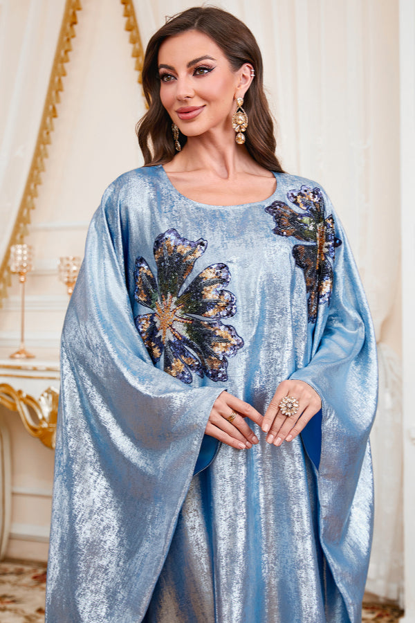 Round Neck Batwing Maxi Dress