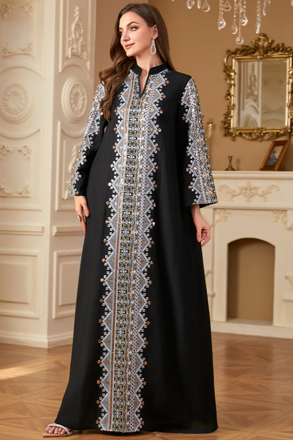 Luxury Embroidered Abaya Dress