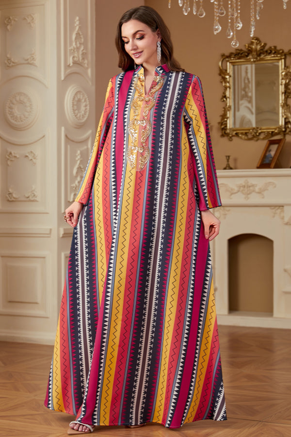 Fashion Printed Abaya Dress