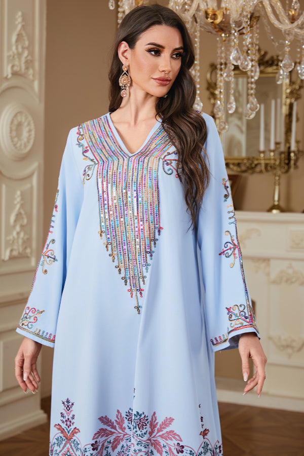 Rope Embroidered Elegant Abaya