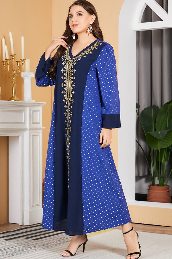 Loose Foil Patchwork Abaya