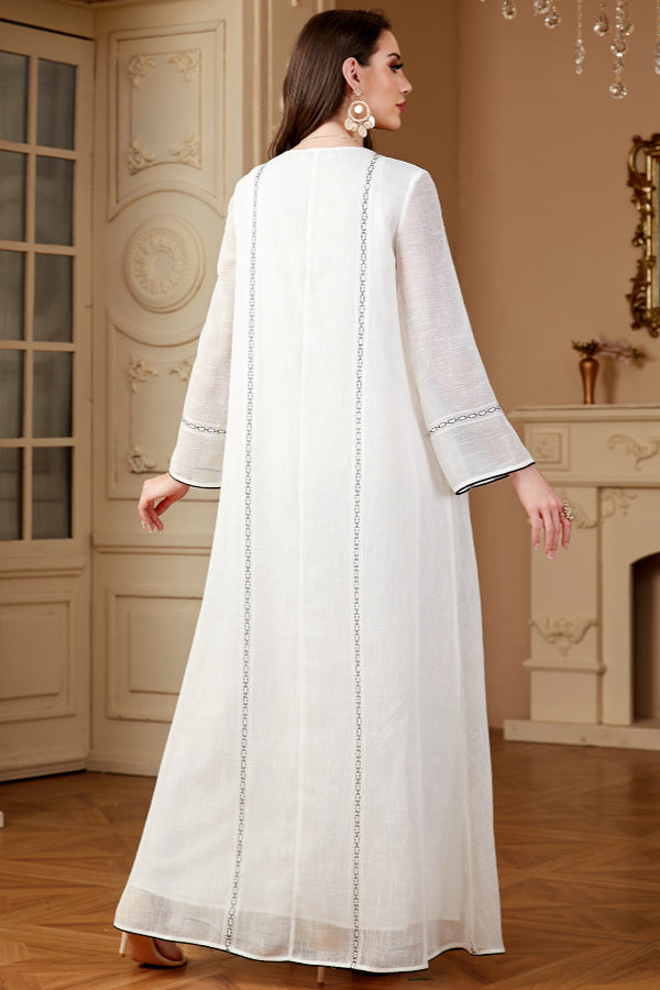 Long Sleeve Embroidered Abaya