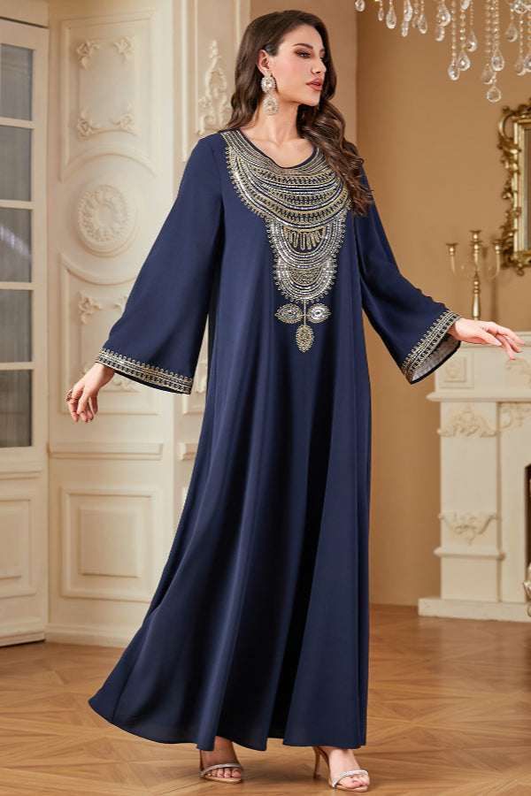 Plus Size Embroidered Abaya