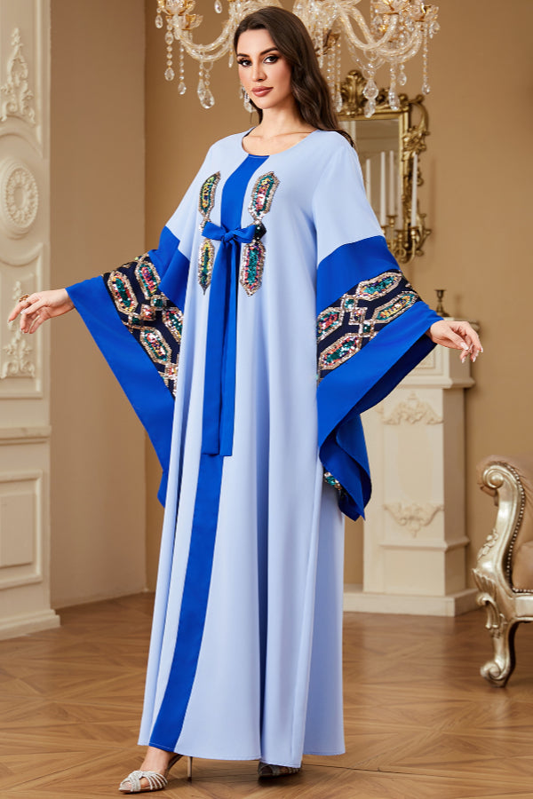 Sequin Embroidered Maxi Dress