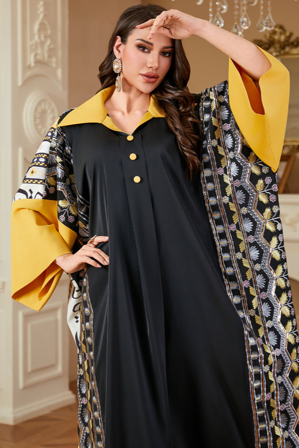 Batwing Sleeve Abaya Dress