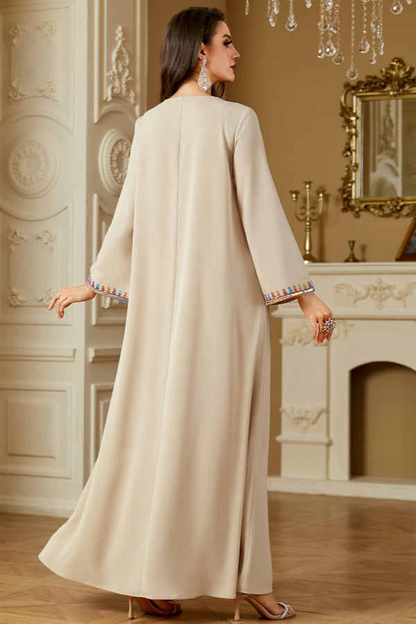 Sequin Embroidered Abaya Dress