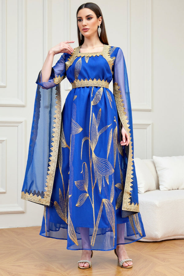 Casual Embroidered Abaya Dress