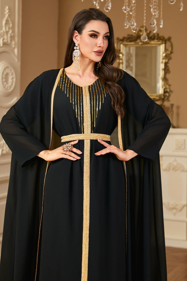 Sequin Chiffon Two-Piece Dress