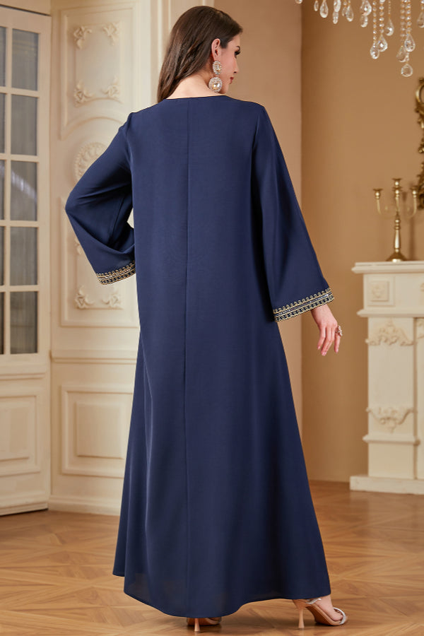 Plus Size Embroidered Abaya