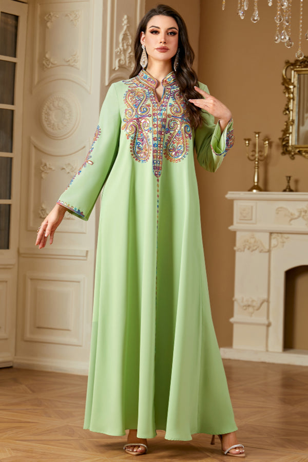 Sequin Embroidered Abaya Gown