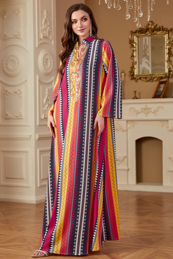 Fashion Printed Abaya Dress