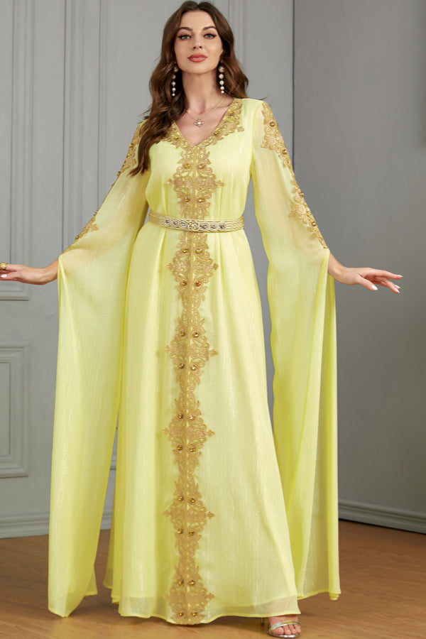 Extra-Long Sleeve Patchwork Abaya