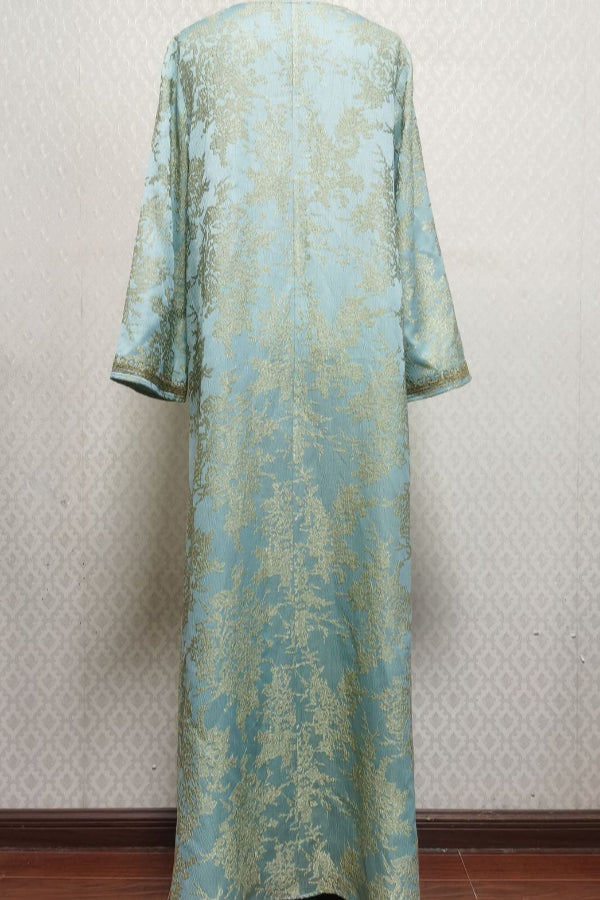 Beaded Jacquard Abaya Dress