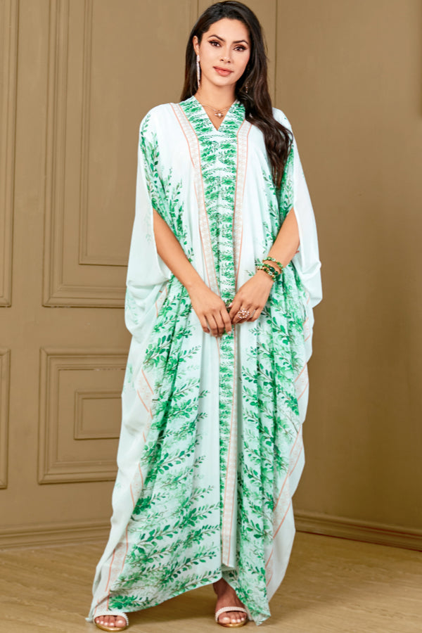Floral Batwing Loose Abaya