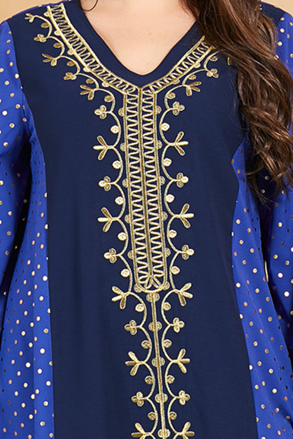 Loose Foil Patchwork Abaya