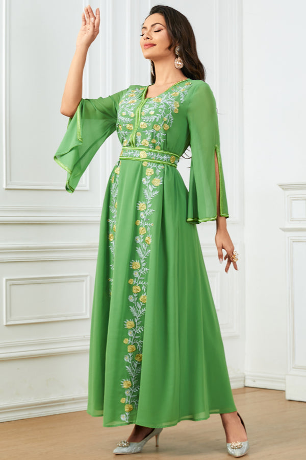 Flared Luxury Embroidered Abaya