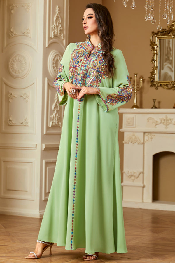 Sequin Embroidered Abaya Gown