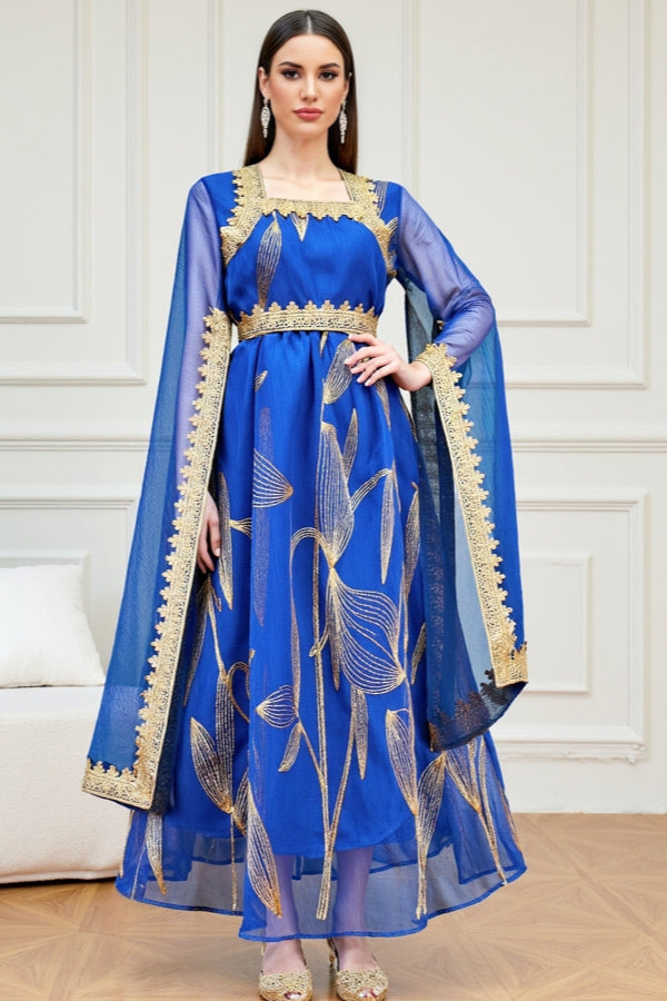 Casual Embroidered Abaya Dress