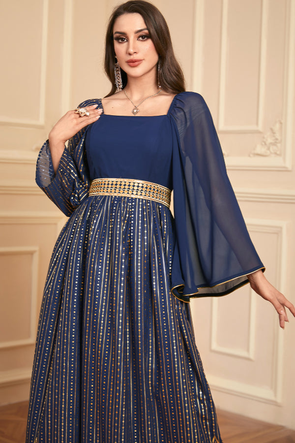 Foil Print Floral Abaya