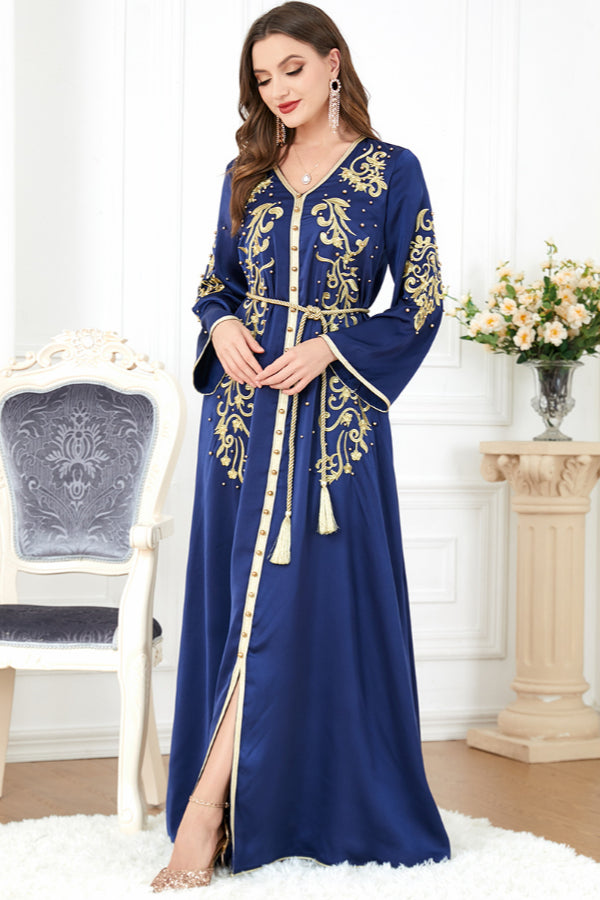 Embroidered Long Sleeve Abaya
