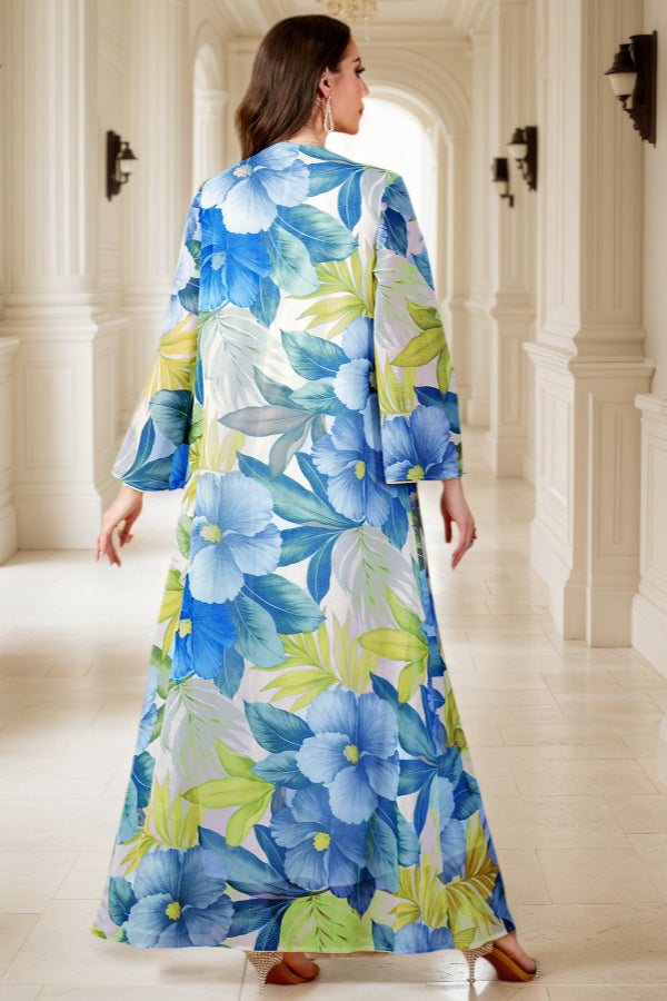 Sequin Patchwork Abaya Dress