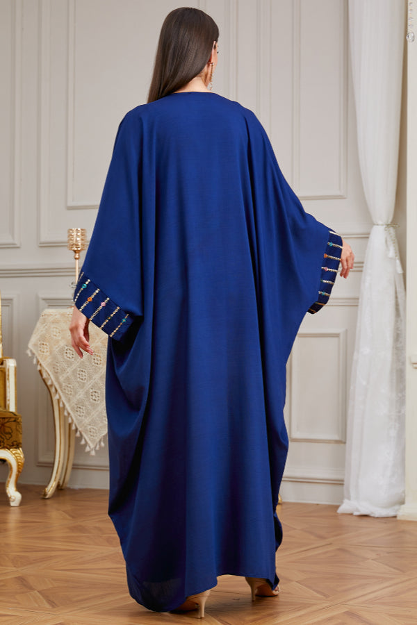 Embroidered Tassel Abaya Dress