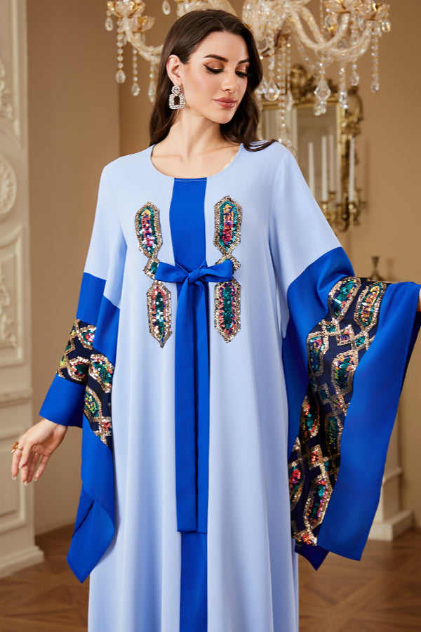 Sequin Embroidered Maxi Dress