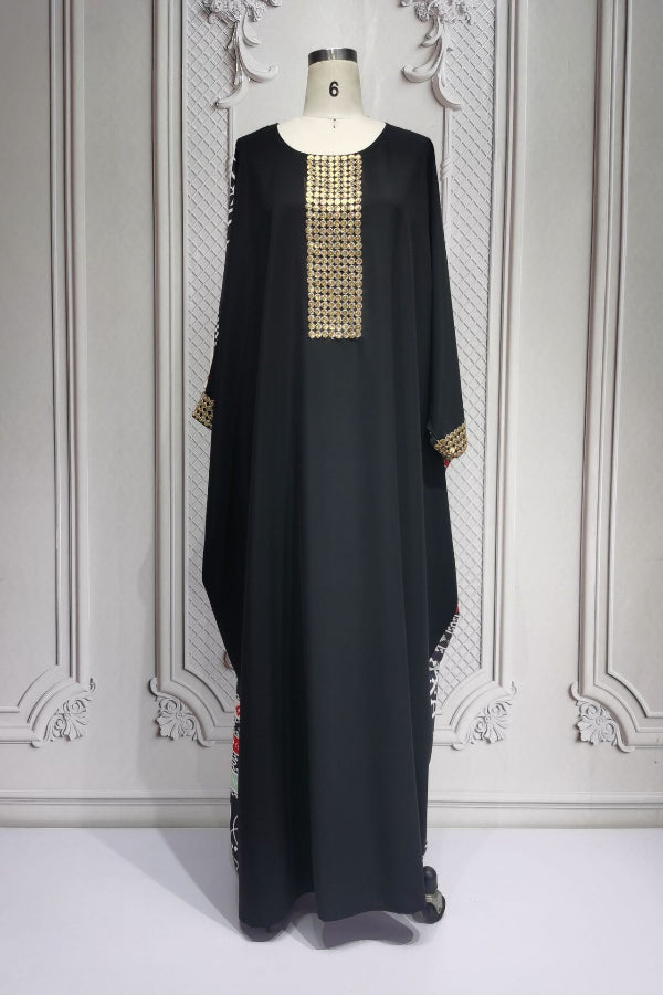 Digital Print Abaya Dress